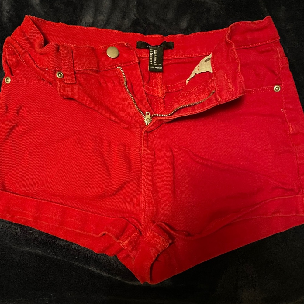 Forever 21 red shorts size 28